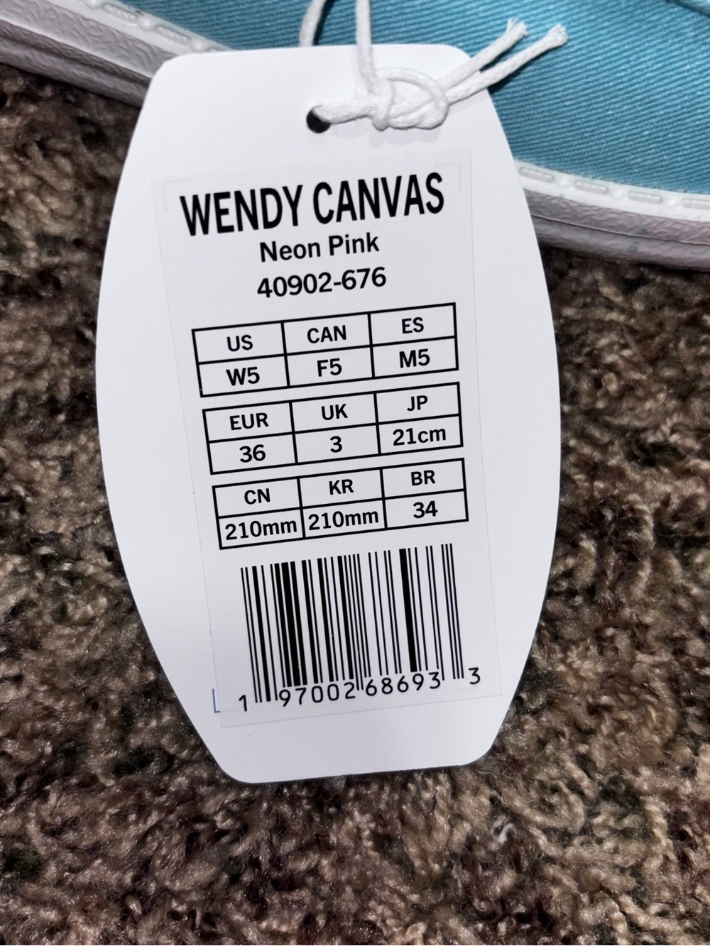 Hey Dude Wendy Canvas Turquoise Size 5 Slip On Shoes New Women’s - Picture 8 of 8